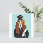Basset Hound Graduate Dankeskarte (Stehend Vorderseite)