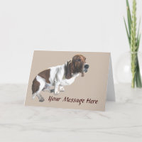 Basset Hound-Grüße-Karte