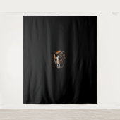 Basset Hound Halloween Dog Wizard Hat Funny Hexe Wandteppich (Vorderseite)