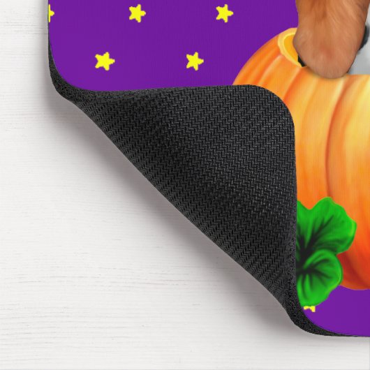 Basset Hound Halloween Jack-O-Lantern Mousepad (Ecke)