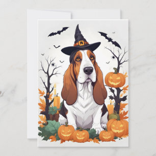 Basset Hound Halloween Niedlich Adortable Funny An Einladung