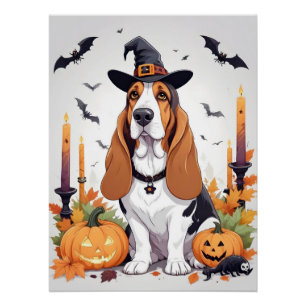 Basset Hound Halloween Niedlich Adortable Funny An Poster