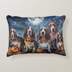Basset Hound Halloween Spooky Dekokissen