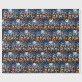 Basset Hound Halloween Spooky Geschenkpapier (Flach)