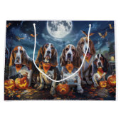 Basset Hound Halloween Spooky Große Geschenktüte (Vorderseite)