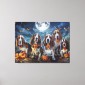 Basset Hound Halloween Spooky Leinwanddruck (Vorderseite)