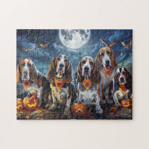 Basset Hound Halloween Spooky Puzzle
