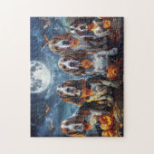 Basset Hound Halloween Spooky Puzzle (Vertikal)