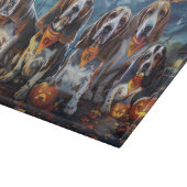 Basset Hound Halloween Spooky Schneidebrett (Ecke)