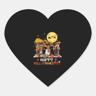 Basset Hound Happy Hallothanksmas Halloween Danke Herz-Aufkleber