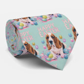 Basset Hound Happy Oaster Krawatte (Gerollt)