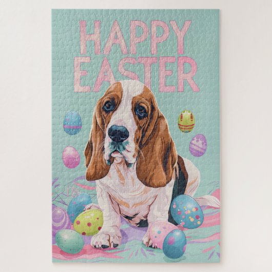 Basset Hound Happy Oaster Puzzle (Vertikal)
