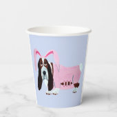 Basset Hound Hasen-Papierbecher Pappbecher (Rückseite)