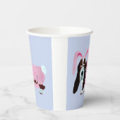 Basset Hound Hasen-Papierbecher Pappbecher (Links)