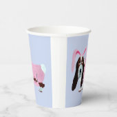 Basset Hound Hasen-Papierbecher Pappbecher (Rechts)