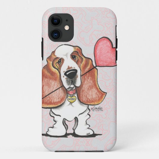 Basset Hound Heart Balloon Case-Mate iPhone Hülle (Rückseite)