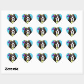 Basset Hound Herz-Aufkleber (Blatt)