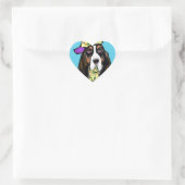 Basset Hound Herz-Aufkleber (Tasche)