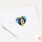 Basset Hound Herz-Aufkleber (Umschlag)