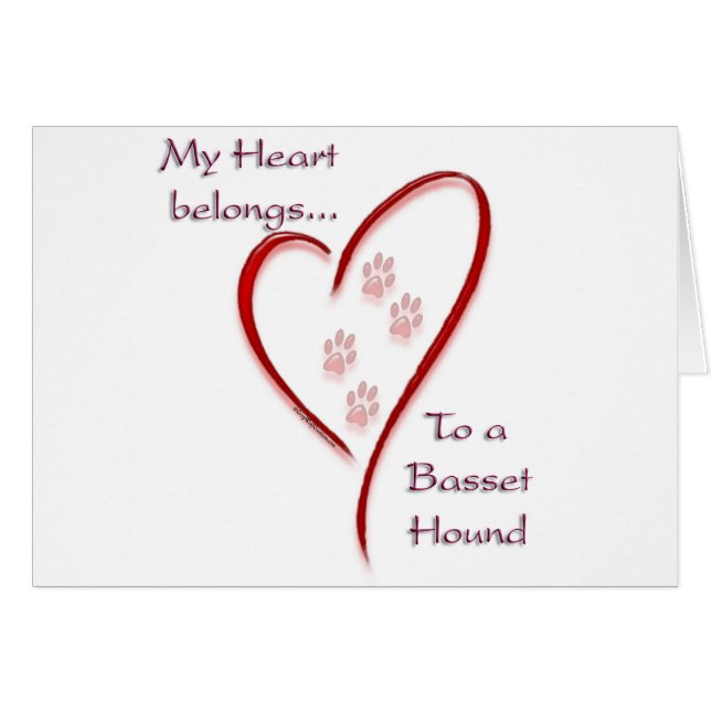 Basset Hound Herzbelongs (Vorderseite (Horizontal))