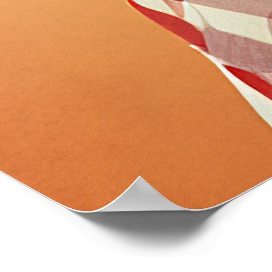 Basset Hound Hipster Doster Poster (Ecke)