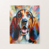 Basset Hound Hund Acrylic Print Dog Lover Geschenk Puzzle (Vertikal)