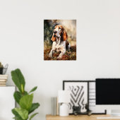 Basset Hound Hund Art Print Poster (Heimbüro)