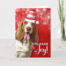 Basset Hound Hund entleash die Freude Weihnachten