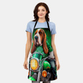 Basset Hound Hund Fahrrad St. Patrick's Day Schürze (Getragen)