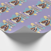 Basset Hound Hund farbenfroh Geschenkpapier (Ecke)