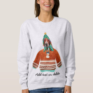 Basset Hound Hund hässliches Weihnachtshund-Mama-S Sweatshirt