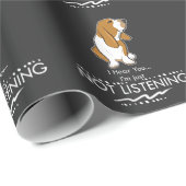 Basset Hound-Hund - hören Sie, dass Sie ich gerade Geschenkpapier (Rolleneckpunkt)