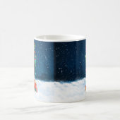 Basset Hound Hund im Schnee mit Weihnachtsgeschenk Kaffeetasse (Mittel)