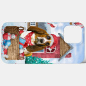 Basset Hound Hund im Schnee Weihnachtshaus Case-Mate iPhone Hülle (Rückseite (Horizontal))