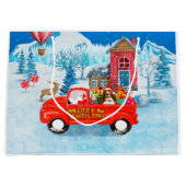 Basset Hound Hund in Weihnachten Lieferung LKW Sch Große Geschenktüte (Vorderseite)