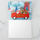 Basset Hound Hund in Weihnachten Lieferung LKW Sch Karte (Innenseite)