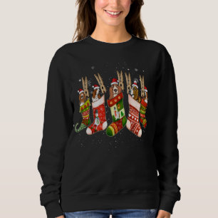 Basset Hound Hund in Weihnachten Socken Weihnachts Sweatshirt