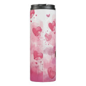 Basset Hound Hund ist mein Valentinin Personalisie Thermosbecher (Rückseite)