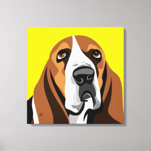 Basset Hound Hund Leinwanddruck