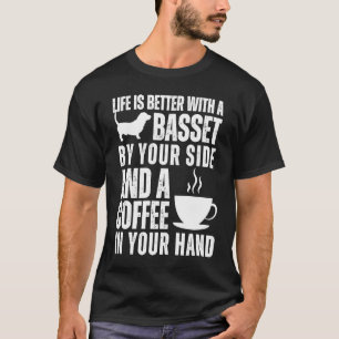 Basset Hound Hund Mama Basshole Kaffeekaffe T-Shirt