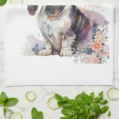 Basset Hound Hund Mama Floral Geschirrtuch (Gefaltet)