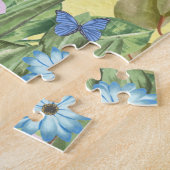 Basset Hound Hund mit Blume Spring Puzzle (Seite)