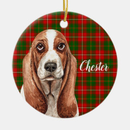 Basset Hound Hund Personalisiert Keramik Ornament