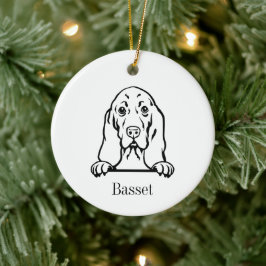 Basset Hound Hund Personalisierten Haustier Orname Keramik Ornament
