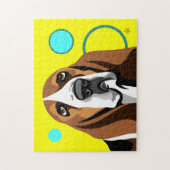Basset Hound-Hund Puzzle (Vertikal)