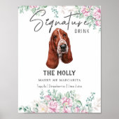 Basset Hound Hund Signature Drink Signature Poster (Vorne)