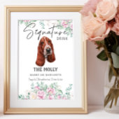 Basset Hound Hund Signature Drink Signature Poster