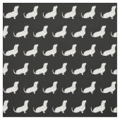 Basset Hound Hund Silhouette Stoff (Muster)