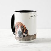 Basset Hound Hund Tasse (Vorderseite Links)