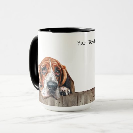 Basset Hound Hund Tasse (Vorderseite Links)